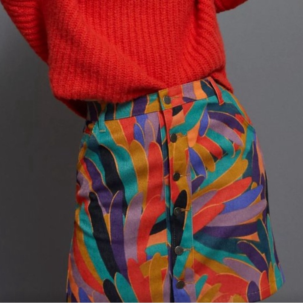 Farm Rio x Anthropologie Kiki Corduroy Mini Skirt
